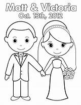 Wedding Coloring Bride Groom Personalized Pages Kids Printable Colouring Activity Party Pdf Etsy Birthday Crafts Book Favor Childrens Personal Happy sketch template
