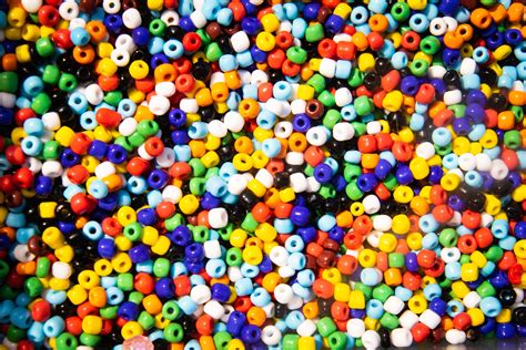 assorted color beads  stock photo