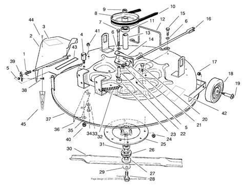 toro    rear engine rider  sn   parts diagram  cutting unit