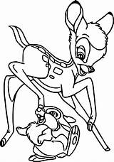 Bambi Coloring Pages Thumper Bunny Disney Wecoloringpage sketch template