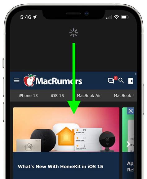 ios    quickly refresh  webpage  safari macrumors