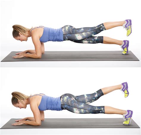 circuit one elbow plank with leg lift this at home bodyweight