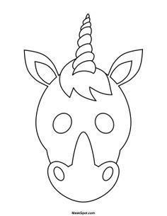 printable unicorn mask  color artesanato unicornio festas de