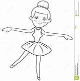 Ballerina Arabesque Kleurende Mewarnai Clipground sketch template