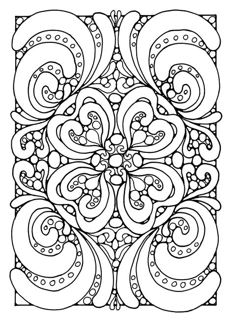 abstract zen anti stress adult coloring pages page