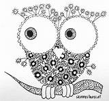 Zentangle Drawings Drawing Stylowi Rysowanki Tangle Warped Dodaj Swojej Owls Farm5 sketch template