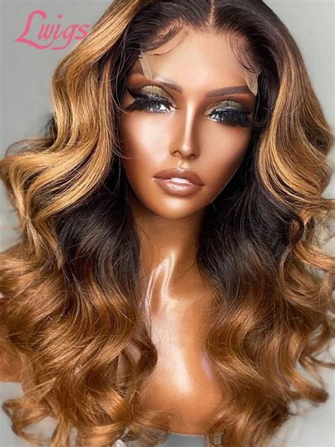 2021 Merry Christmas Sale Ombre Color Lace Front Wig Curly