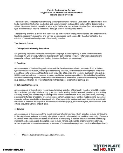 characteristics  performance evaluation  template hq