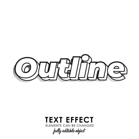 outline premium text style  vector art  vecteezy