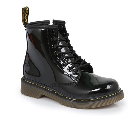 dr martens black delaney kids leather boots sizes   ebay
