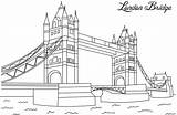 London Bridge Coloring Kids Drawing Studyvillage Colouring Tower Pages Sheets Printable sketch template