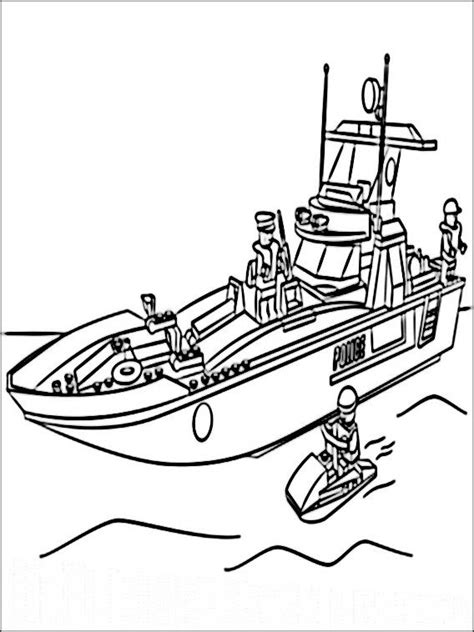 police boat coloring pages   gambrco