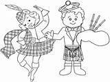 Scottish Cartoon Coloring Dance Territories Scotland Culture Learning Pages sketch template