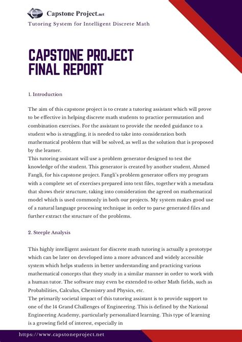 capstone project final report sample