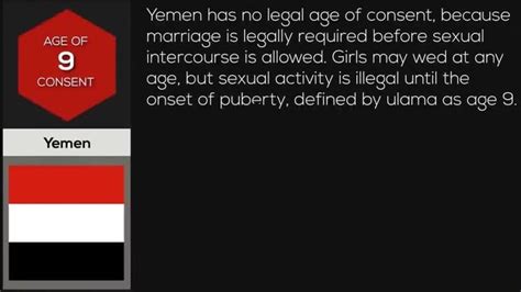 Yemen Has No Legal Age Of Consent Because Age Of Marriage Is Legally