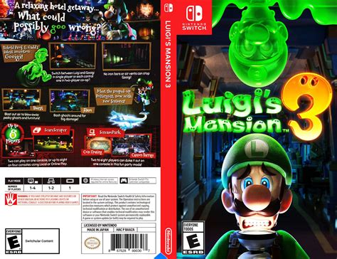 Custom Nintendo Switch Art Cover Luigis Mansion 3 Game