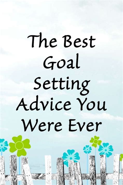 the best goal setting advice you were ever told sabrina