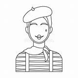 Mime Outline sketch template