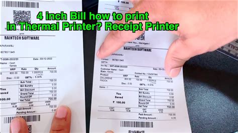 bill   print  thermal printer receipt printer youtube