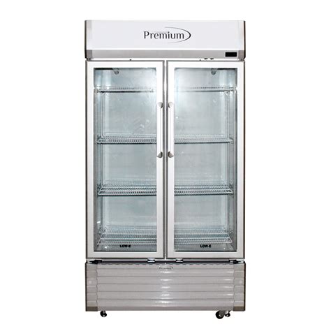 cu ft double door commercial refrigerator beverage cooler  gray walmartcom