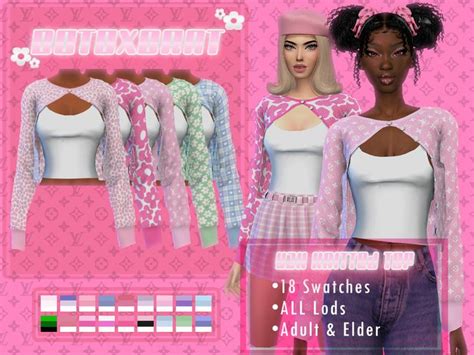 yk knitted top sims  clothing sims  mods clothes sims
