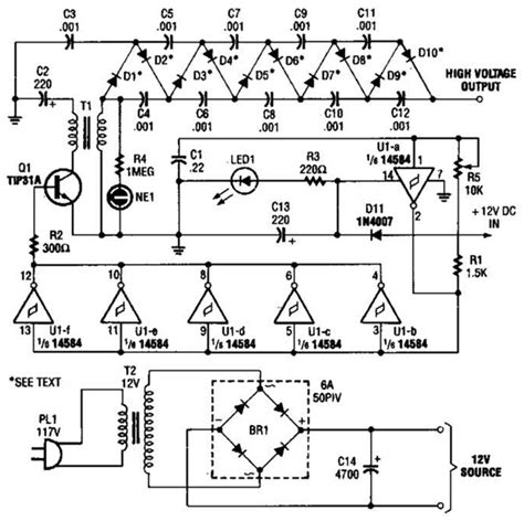 build  high voltage dc generator circuit diagram electronic circuit diagrams schematics