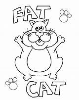 Cat Printable Coloring Kids Fat Pages Color Colouring Clipart Clip Cliparts Cats Sheets Cartoon Eye Cut Printables Kitty Library Comments sketch template