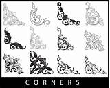 Corner Vintage Flourish Clipart Svg Ornate Border Swirl sketch template