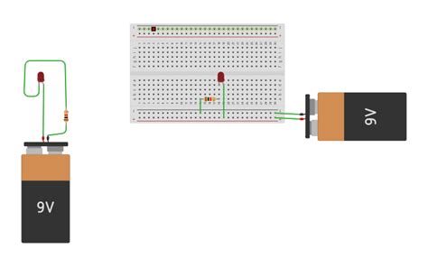 circuit design  led breadboard tinkercad