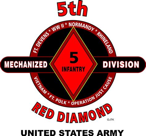 infantry division mechanized red diamond division united states army white shirt