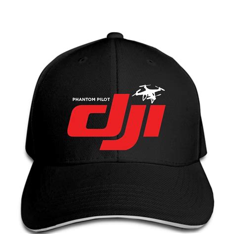 collar snapbacks  print man fashion dji phantom pilot logo custom hat  men black