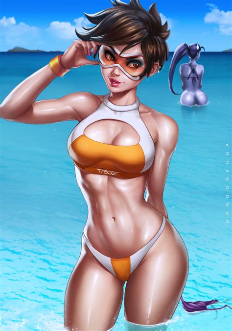 Rule 34 Beach Bikini Blizzard Entertainment Breasts Curvy Dandon Fuga