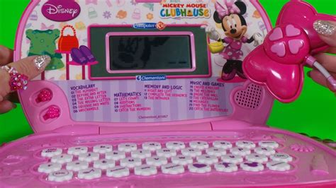 worlds  disney minnie mouse preschool toy laptop computer abc  learn english youtube