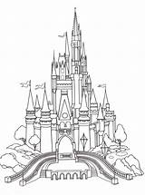Coloring Disney Castle Pages Cinderella Fantasyland Disneyland Kingdom Magic Walt Resort sketch template