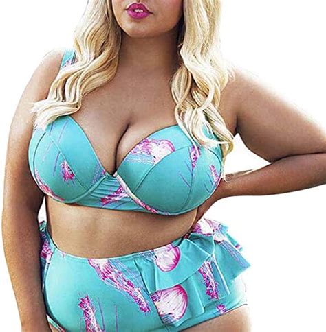 Deelin Bikini Sets Swimsuits Womens Plus Size Underwire Bra Swimsuit