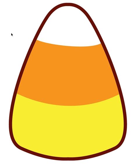 candy corn template printable clipart