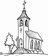 Church Coloring Building Printable Pages Getcolorings Color sketch template