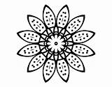 Mandala Flower Petals Coloring Mandalas Coloringcrew sketch template