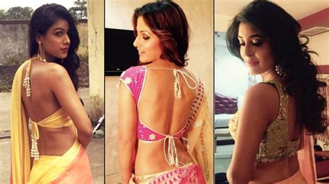 Hot Television Actresses Flaunt Sexy Backless Cholis