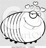 Grub Outlined Chubby Amorous Clipart Cartoon Cory Thoman Coloring Vector Clip sketch template