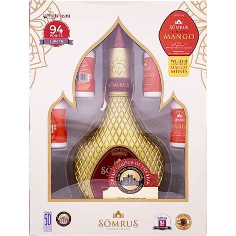 somrus original indian cream liqueur gift set gotoliquorstore