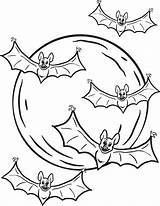 Bat Bats Halloween Everfreecoloring sketch template