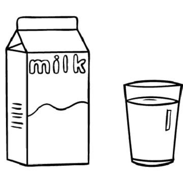 colouring pictures  milk clipart