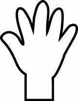 Printable Hand Template Outline Handprint Clipart Pattern Use sketch template
