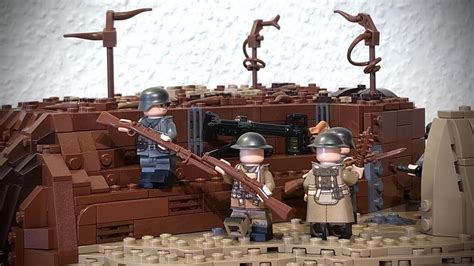 timelapse lego ww trench warfare  moc speed build