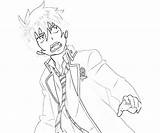 Rin Okumura Exorcist Coloring Sketch sketch template