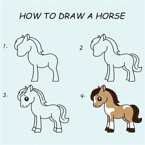 schritt fuer schritt um ein pferd zu zeichnen tutorial zum zeichnen