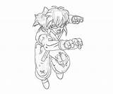 Yamcha Attack Pages Coloring sketch template