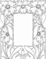 Coloring Frame Pages Printable Flowers Adult Wood Frames Burning Patterns Colouring Gorgeous Adults Template Mosaic Flower Advanced Supercoloring Templates Drawing sketch template