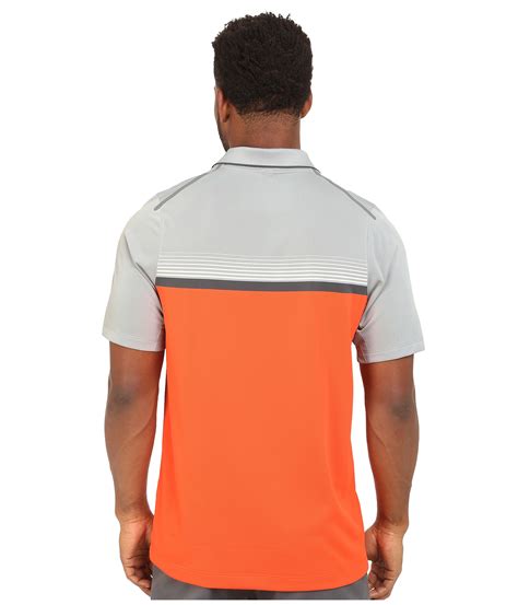 Nike Momentum Stripe Polo In Orange For Men Lyst